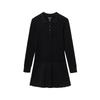 Abito Polo SS25 Lavorazione a Maglia Intrecciata Pieghettata Vita Bassa Misto Cotone Manica Lunga Bambini Abito Bambini 313980679-001