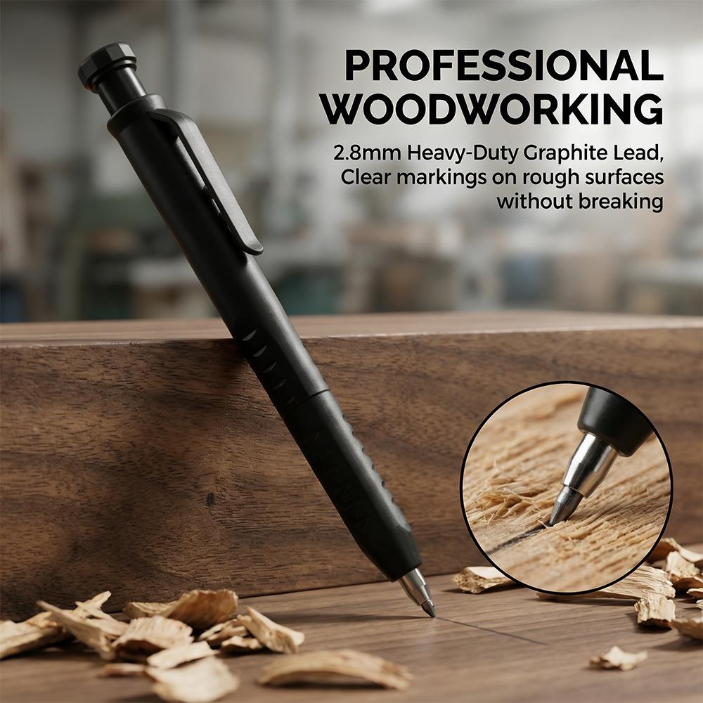 

2.8mm Lead Tip Carpenter Pencil Built-in Sharpener Multi-Color Mechanical Pencil Ergonomic Grip Construction Marker DIY Projects