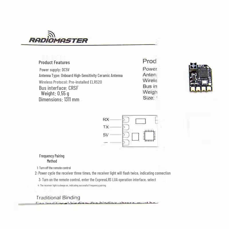 

Радіоприймачі та RF-модулі RADIOMASTER ELRS RP2