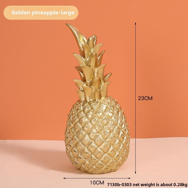 Elegant Resin Pineapple Craft For Desk Display And Interior Decoration Design