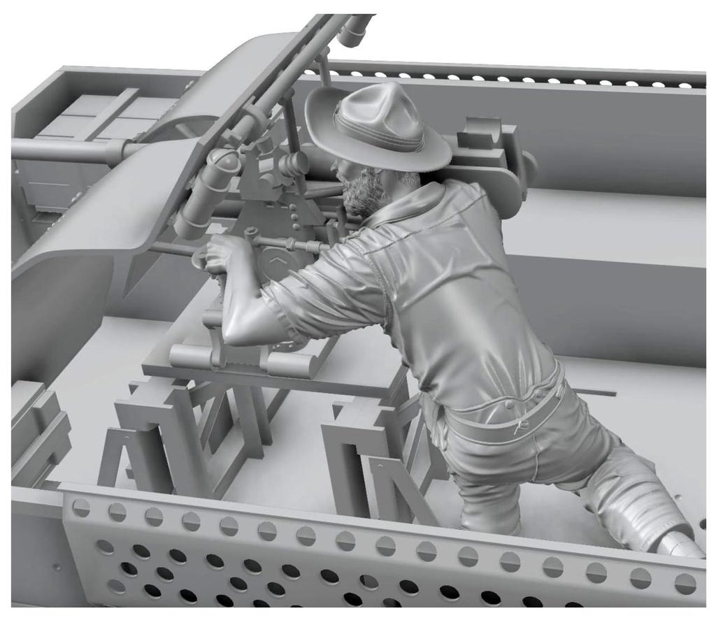 Thunder Model Maßstab 1/35 Britischer LRDG Ford F-30 Geschütz-LKW mit 37mm Bofors Kanone, Enthält 3 Figuren, Plastikmodellbausatz TB35312 (Militärfahrzeug)