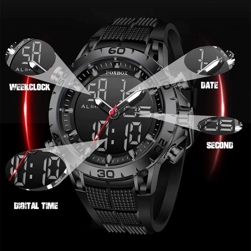 Men Watches Sport Top Brand Luxury Dual Display Quartz Watch Men Military Waterproof Clock Digital Electronic Watch Man