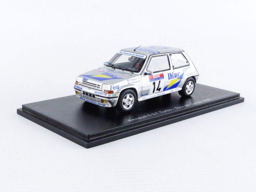 Spark Renault 5 GT Turbo 1990 Tour De Corse Rally France Thimonnier 1/43 #14 J. Ragnotti/G.