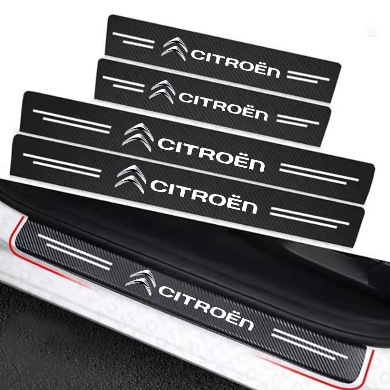 Soglia Porta Auto Fibra di Carbonio Adesivo Auto Striscia Protettiva Per Citroen C3 C4 X7 Xsara Picasso Crosser C-ELYSEE JUMPY NEMO VTS Auto