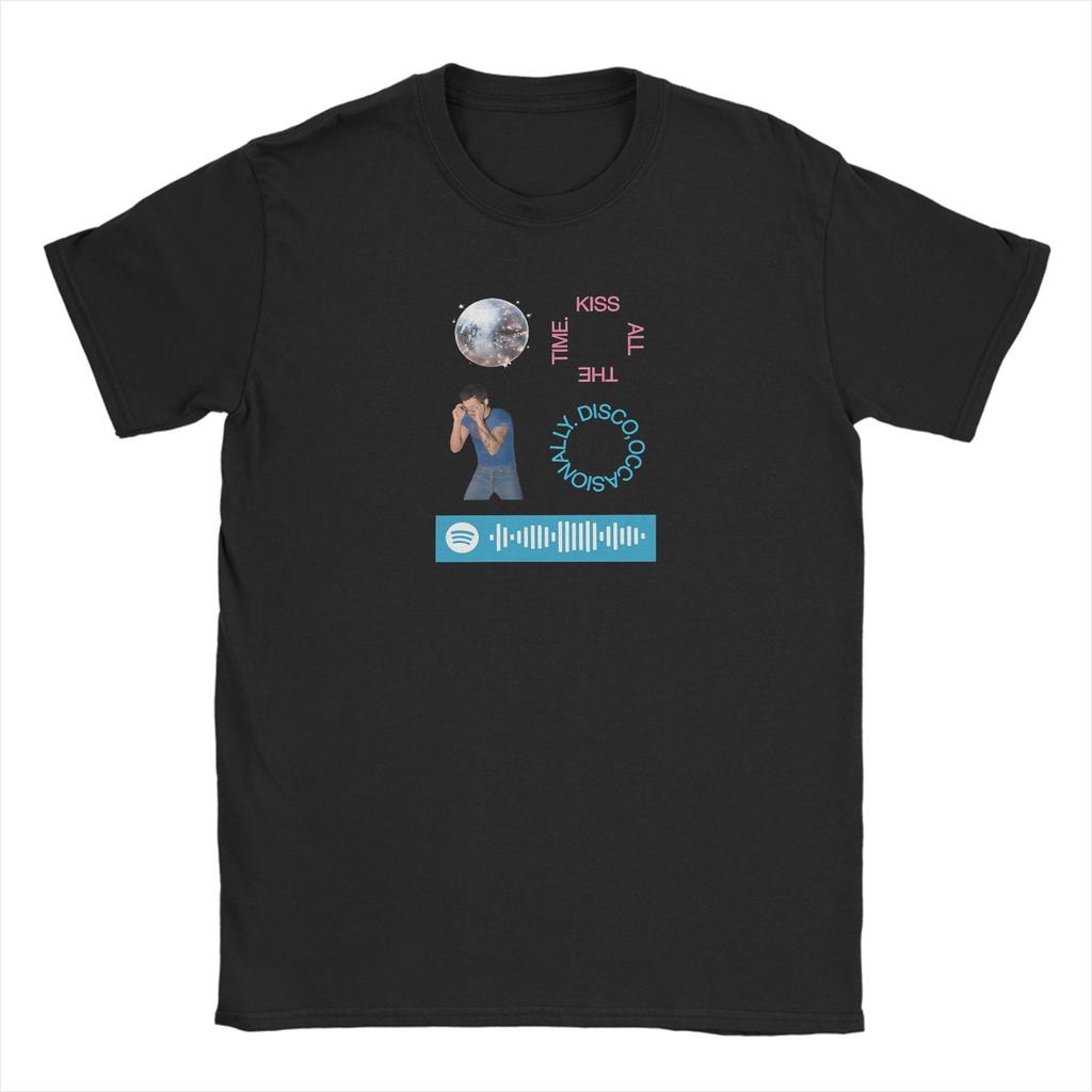 Unisex HHarry SStyles Kiss all the time T Shirt Cotton Clothes Casual Short Sleeve Crew Neck Tees Unique TShirts