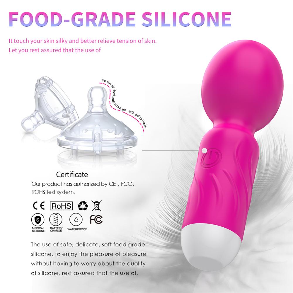 Wireless Vibrator USB Rechargeable Massager Sex Toys for Woman Masturbator Erotic AV Magic Wand Clitoris Stimulator Adult 18 Toy