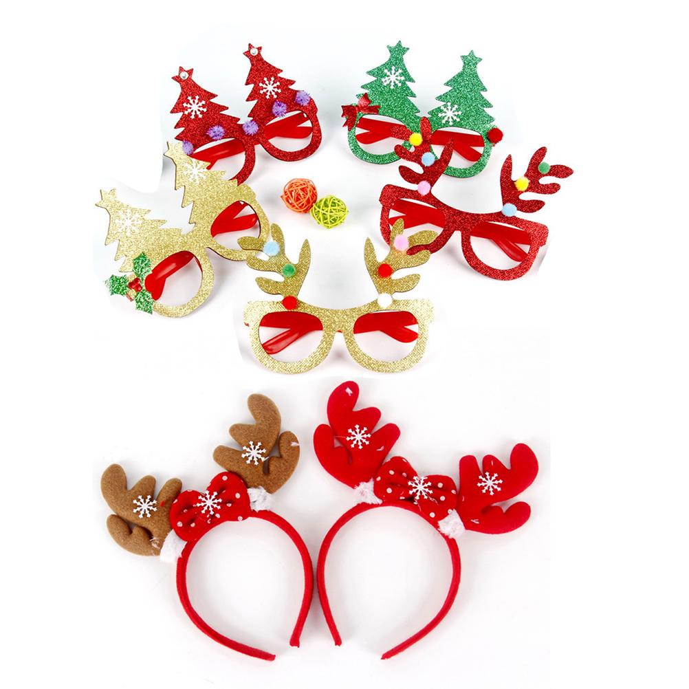 Buy 4pcs Christmas Headbands and Eyeglasses Headdress Hair Hoops Hair