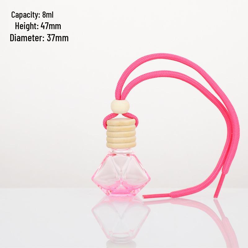 Colored Rhombus Car Aroma Diffuser Bottle with Wooden Lid