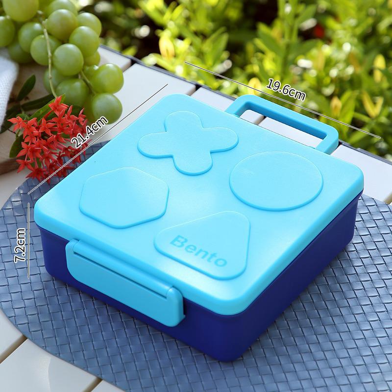 Creative Student Bento Lunch Box: Portable, Large Capacity, with Handle for Travel & Camping