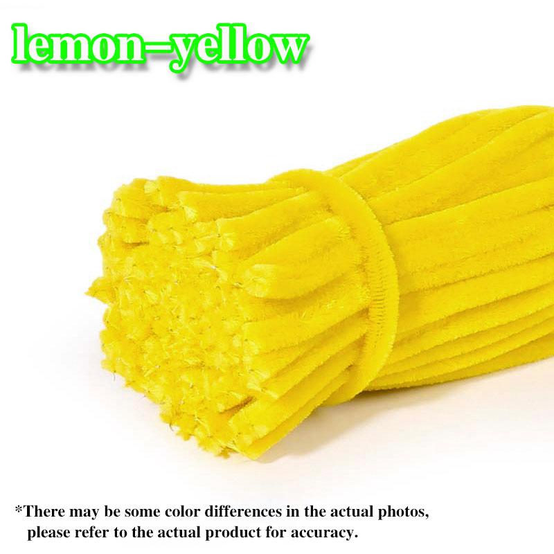 50/100Pcs Chenille Stems Colorful DIY Strips Twist Bar Anvil Wire Plush Strips Handmade Art Materials Toys DIY Craft Supplies
