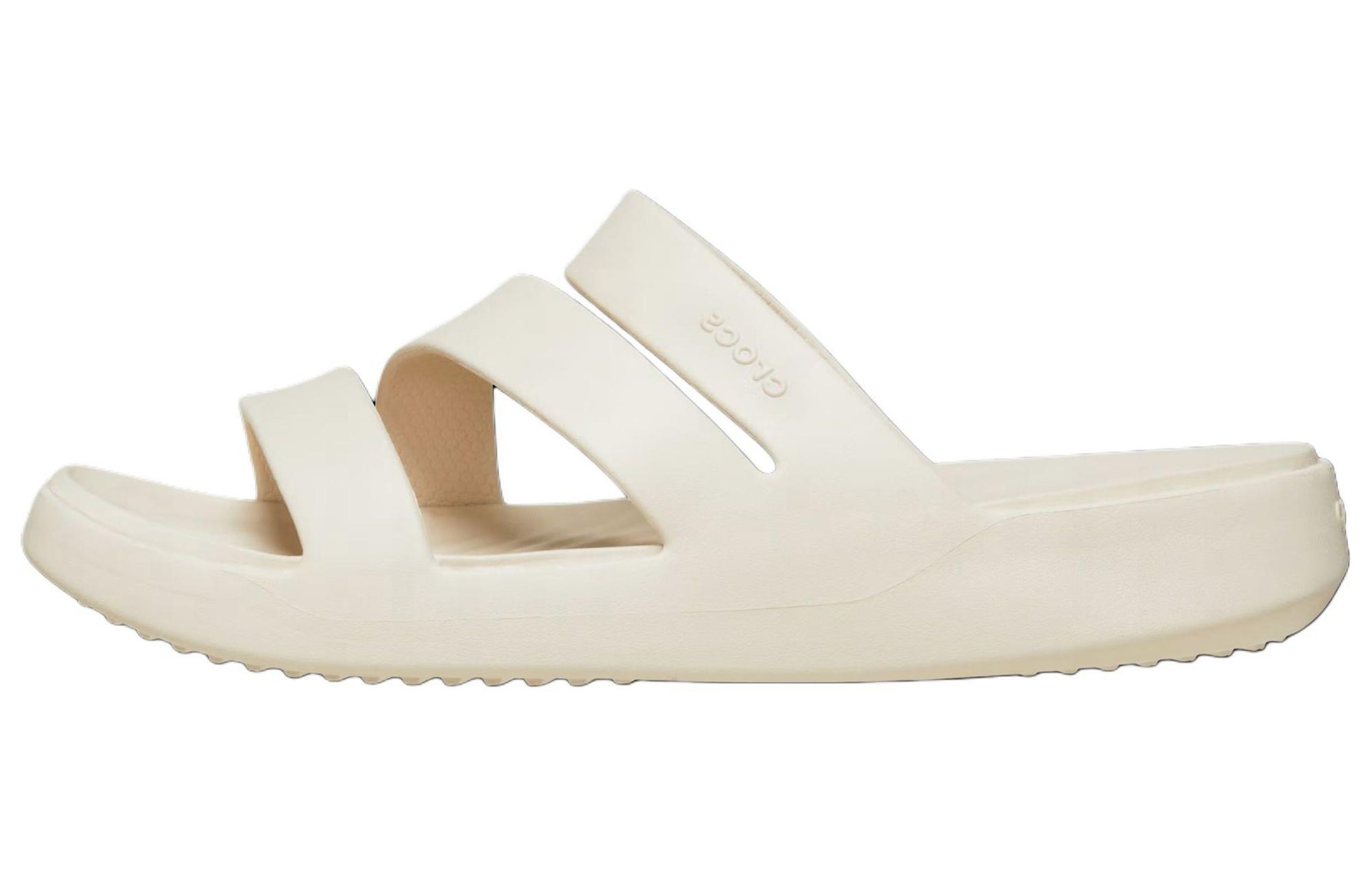 Crocs Getaway Strappy Slides Cream White Women s 209587-160 36-37