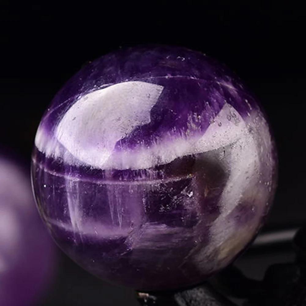 1 Stück natürlicher Traum-Amethyst-Kugel, polierte Massage-Kugel, Reiki-Heilraum-Dekoration, Kristall-Handwerk, Stein-Globus, Souvenirs 4-7 cm