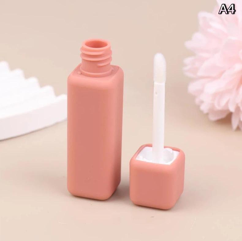 1Pcs 5Ml Lip Gloss Tube Brush Rod Scrub Square Liquid Lipstick Tubes Bottle Refillable Lip Balm Container Cosmetic Packaging Diy