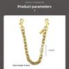 Fashion shoulder bag chain pendant square bag women's oblique span bag hanging chain jewelry