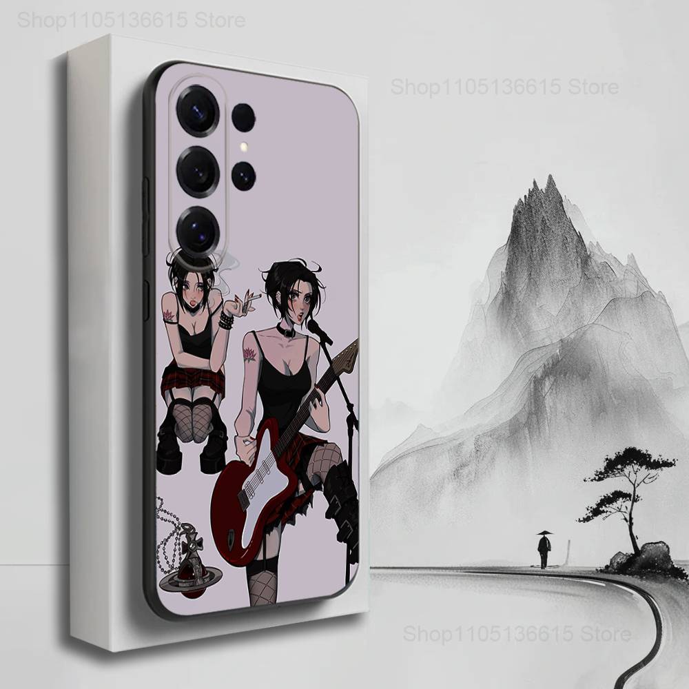 Anime N-Nana O-Osaki Cute  Phone Case For Samsung S25,S24,S23,S22,S21,S20,S10,S9,Ultra,Plus,Lite,FE,Soft Silicone Black Cover