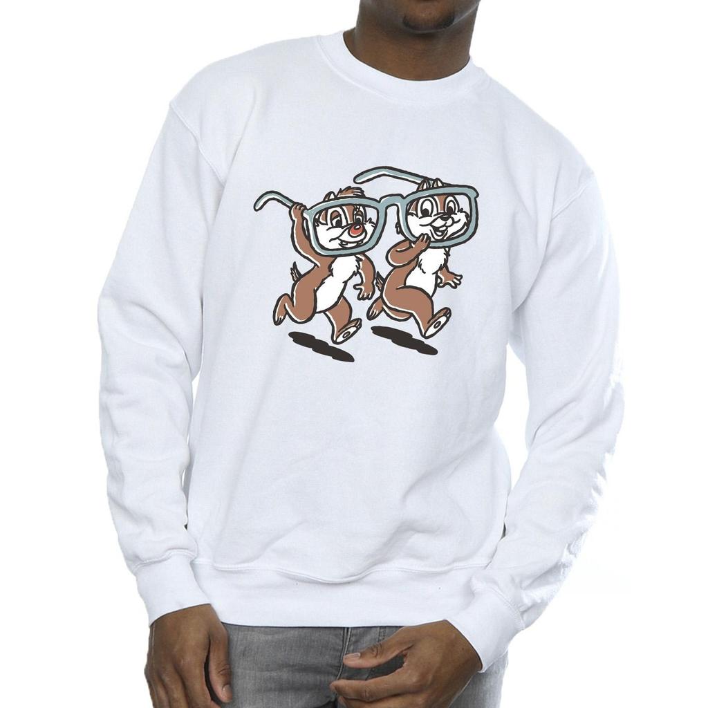 Disney Mens Chip ´n Dale Glasses Sweatshirt
