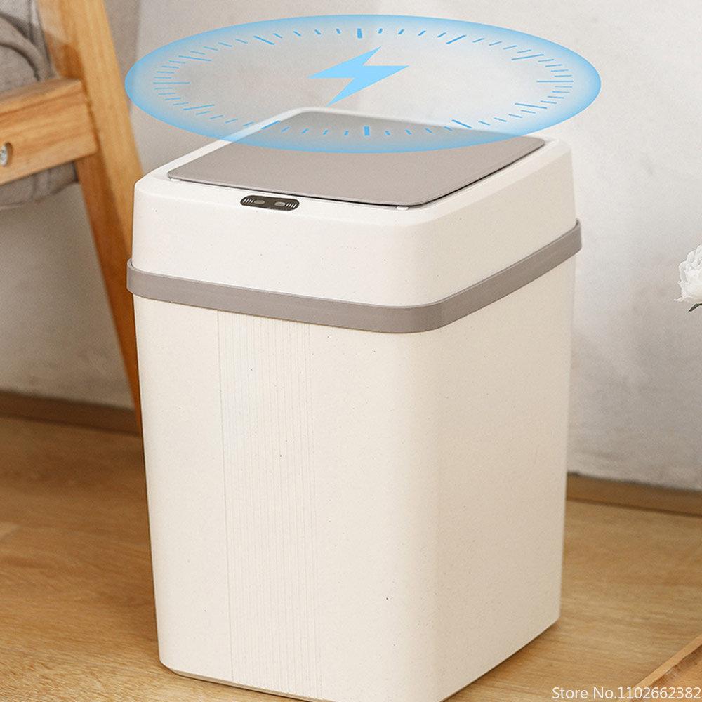 12L Automatic Smart Sensor Trash Can Luxury Induction Sensor Garbage Trash Bin For Bathroom Toilet Kitchen Wastebasket Can