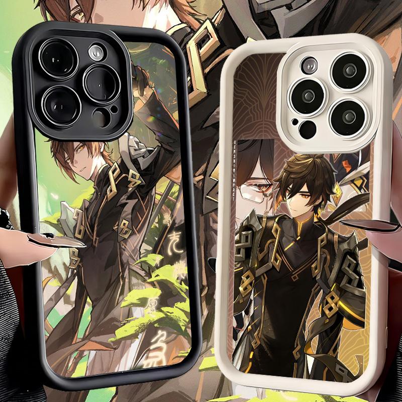 Phone Case for iPhone 17 Air 16E 15 16 Pro Max Genshin Impact Zhongli Cover 14 Plus 13 12 Mini Soft Shell Silicone Fundas