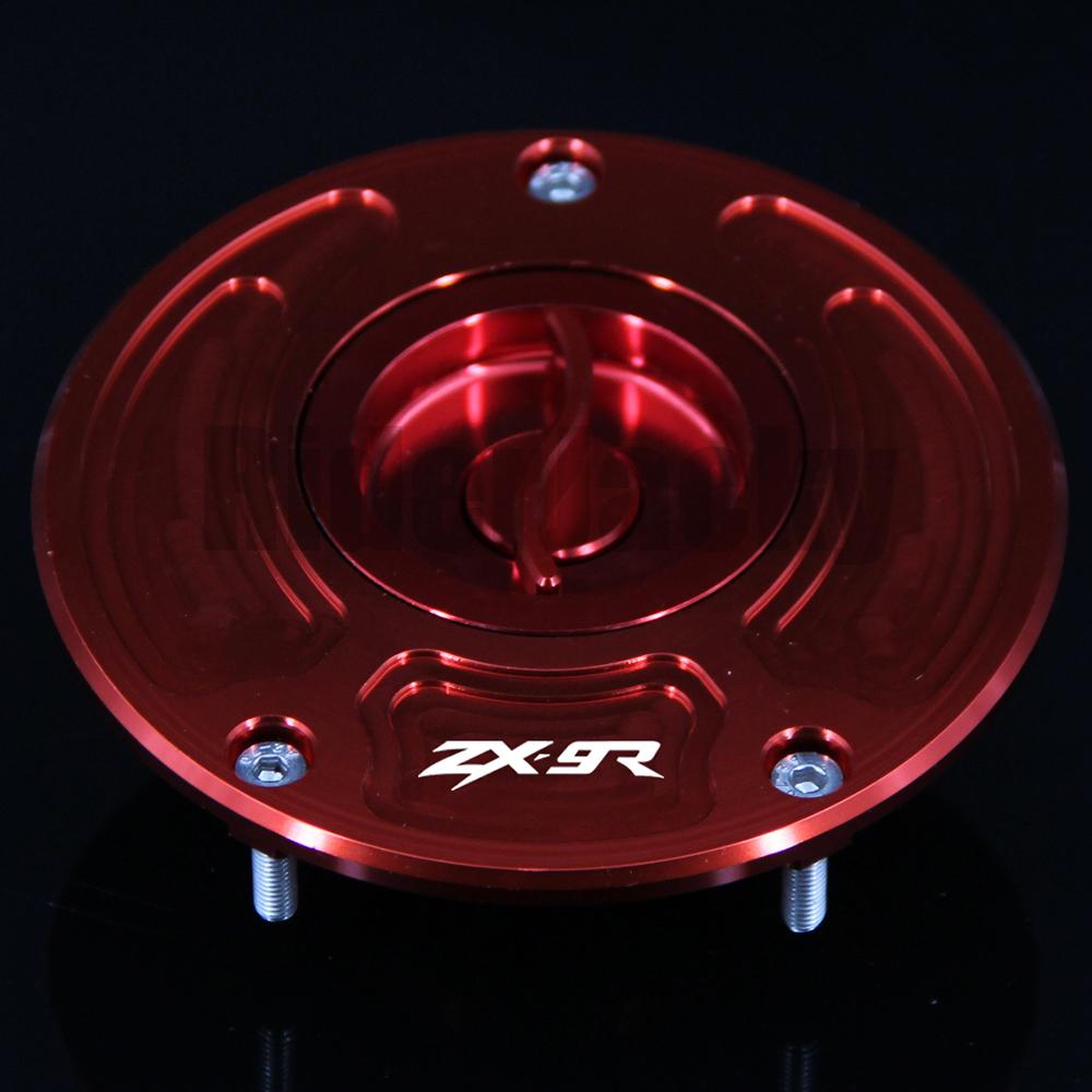 CNC Aluminum Keyless Motorcycle Accessories Fuel Gas Tank Cap Cover For Kawasaki ZX-9R ZX9R ZX9 R 2000-2003 2001