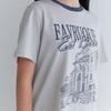 On On Neck cOnTrasT ArTwork T shirT New6me424