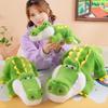 Large Crocodile Hugging Pillow Green Giant Stuffed Animal Doll Toy Soft Plush Body Pillow for Kids And Adults