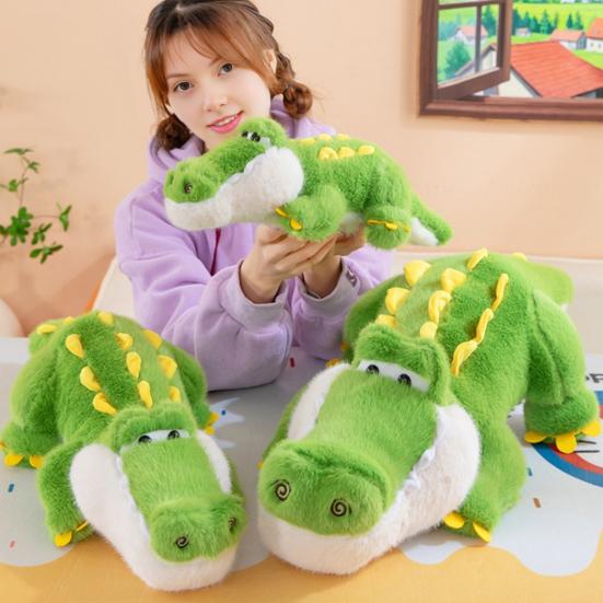 Large Crocodile Hugging Pillow Green Giant Stuffed Animal Doll Toy Soft Plush Body Pillow for Kids And Adults
