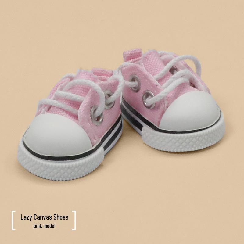 17cm Labubu Multi-Color Low-Top Canvas Doll Shoes - Dress-Up Photo Props