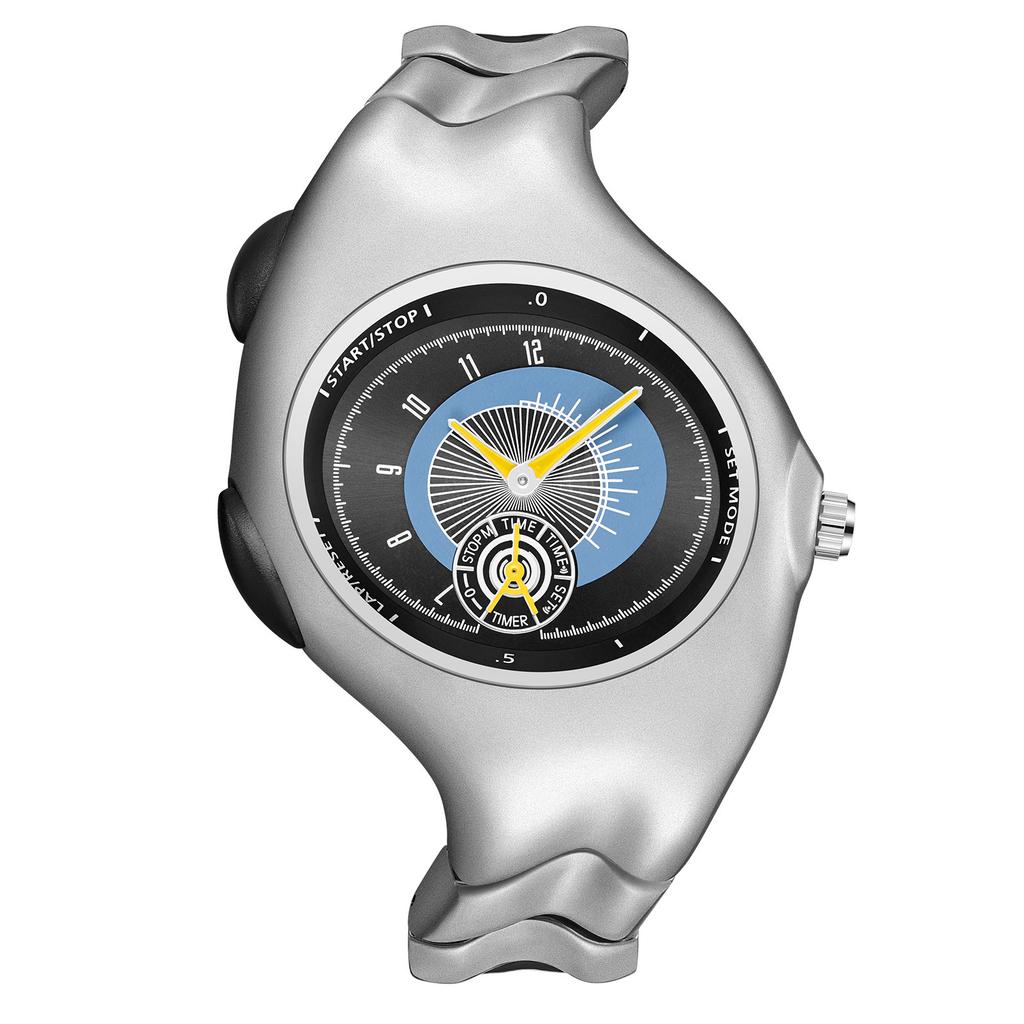 Alien Y2k Dial Twisted Case Ellipse Quartz Watch Mens Special Blade Creative Alien Shape Design Fashion Unique Men Watch Clock