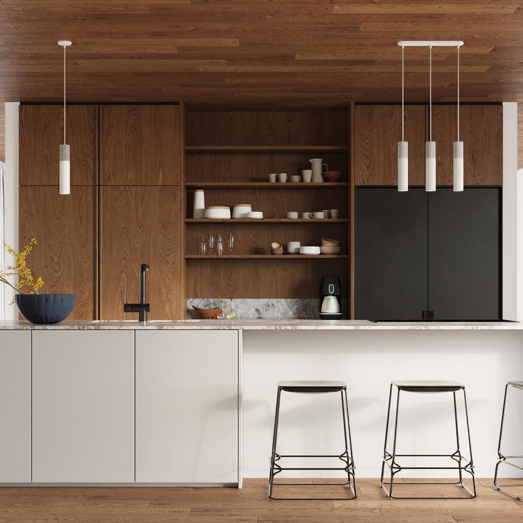 Lampa Wisząca Borigio 3 Gu10 Biały Beton Sollux Sl.0649