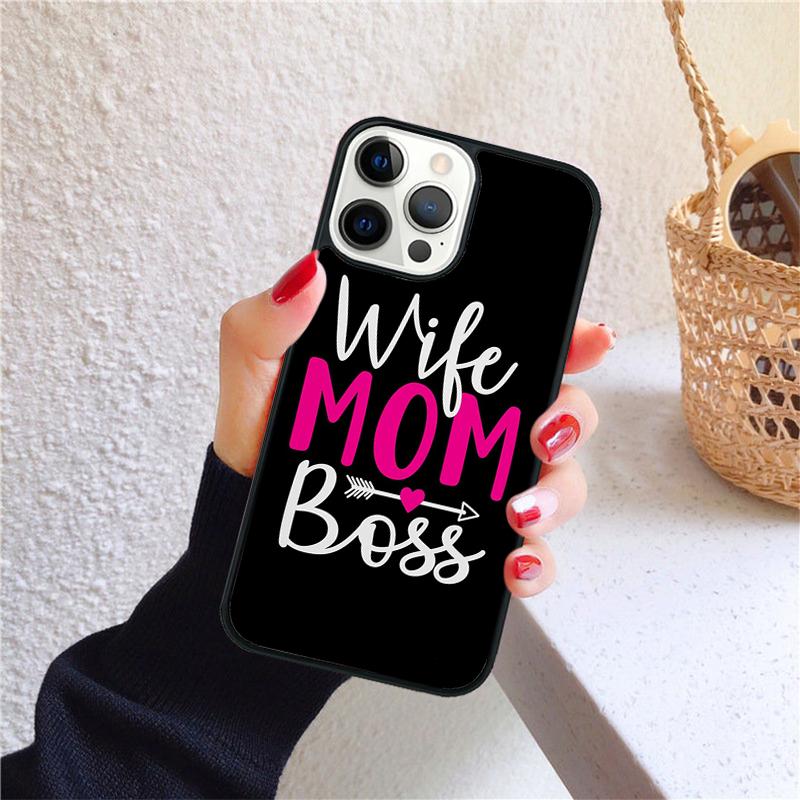 Wife Mom Boss Mum TPU Phone Case for iPhone 17 Air 16 PRO MAX 15 14 PLUS 12 11 13 Back Cover Fundas Shell coque