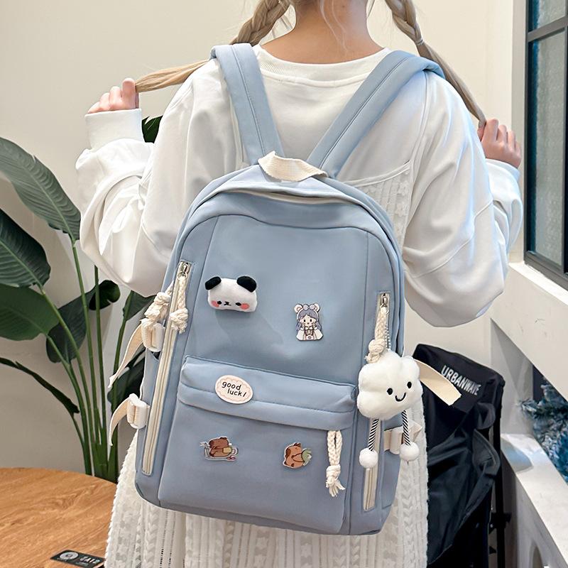 Schoolbag1011 new schoolbag female student Korean version high school junior high school backpack cute large capacity ins simple backpack