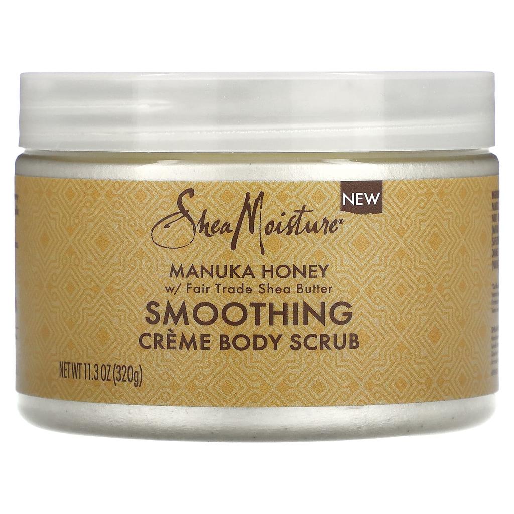 SheaMoisture Manuka Honey, Smoothing Cream Body Scrub, 11.3 Oz (320 G)
