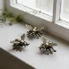 Creative Small Bee Statues Honeybee Figurines Miniatures DIY Craft Animal Ornament Desktop Decoration for Living Room Office