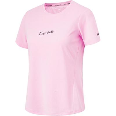 Comfortable Casual Breathable Simple Short Sleeve T-Shirt Women Tops Diamond-Pink ATSU570-2