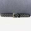 Authentic Double Pin Buckle Rivet Leather Belt - Western Style