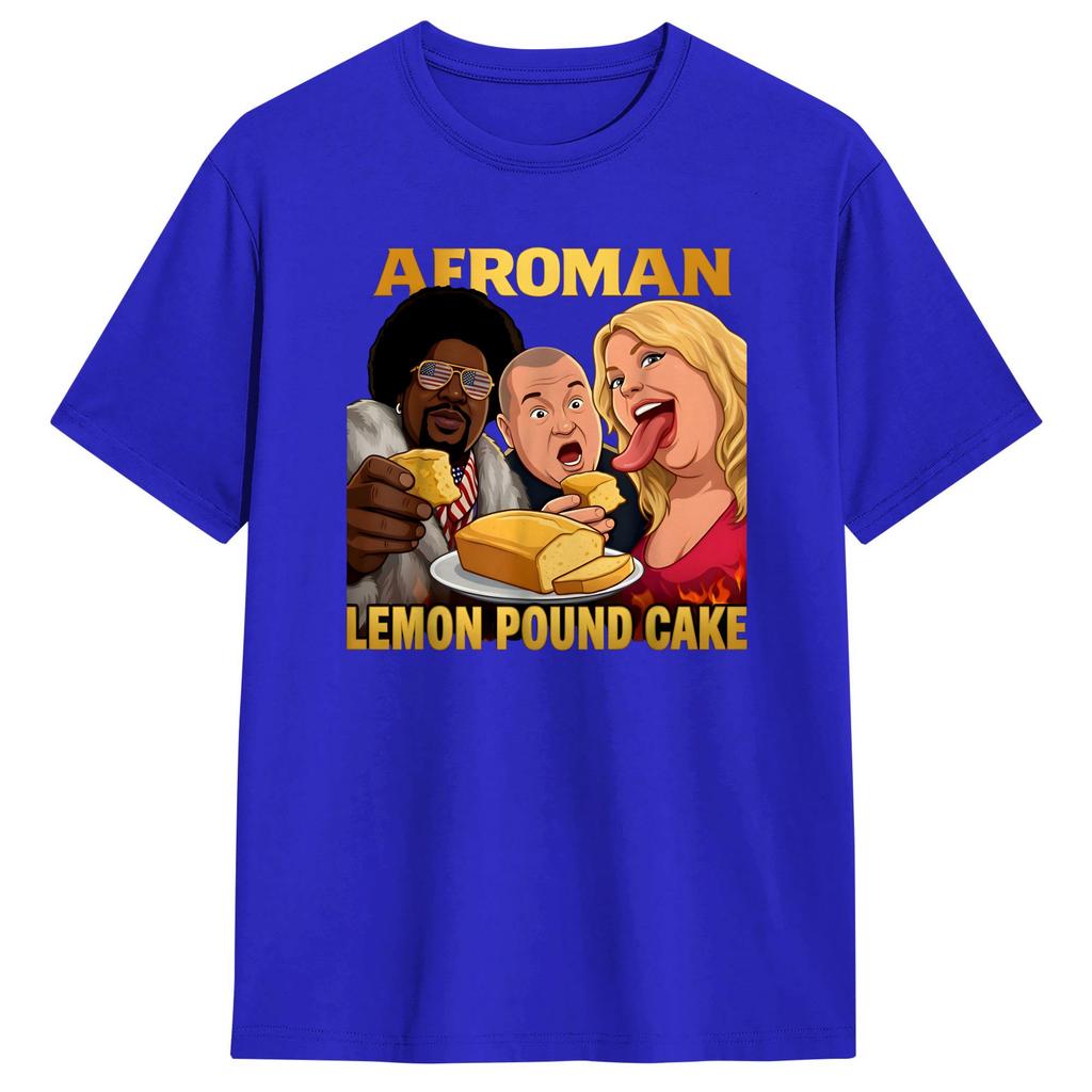 Afroman Giustizia per la Torta al Limone T-shirt in Cotone Hip Hop T-shirt per Uomo Estate Y2K Stampa Classica T-shirt a Maniche Corte