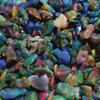 Amazing Multi Fire Black Uncut Opal Rough, Multi Fire Opal Crystal Rough, 7-10 MM Size Rough. Minerals Rough Lot, Opal Rough Lot.