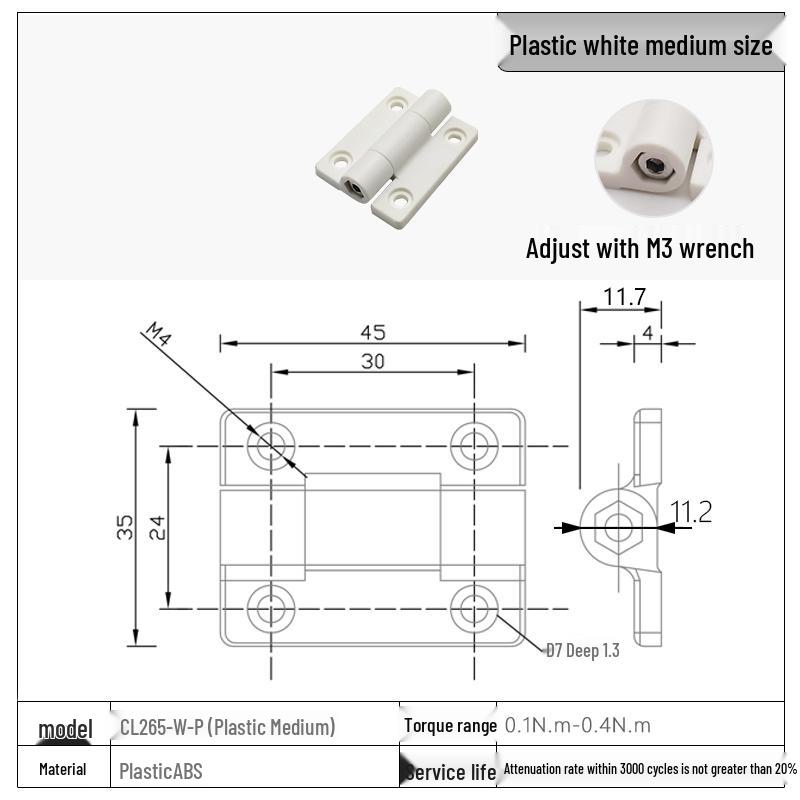 Stainless Steel Adjustable Torque Damping Hinge with Positioning Stop