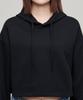 Women'S Crop Hooded Sweatshirt [Black]