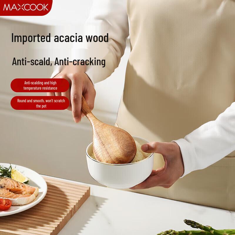 MAXCOOK Chinese Style Hand-painted Wooden Cooking Utensil Set