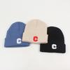 Men Women Winter Knitted Beanie Hat Letter Embroidery Stretchy Skull Cap Casual Warm Cuffed Watch Hat