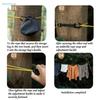 Outdoor Clothesline Camping Portable Storage Hanging Rope With Clips Adjustable Windproof Clothesline