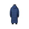 Adidas Solid Color Print Logo Zip Hooded Down Jacket Unisex Outerwear Navy-Blue HN2101