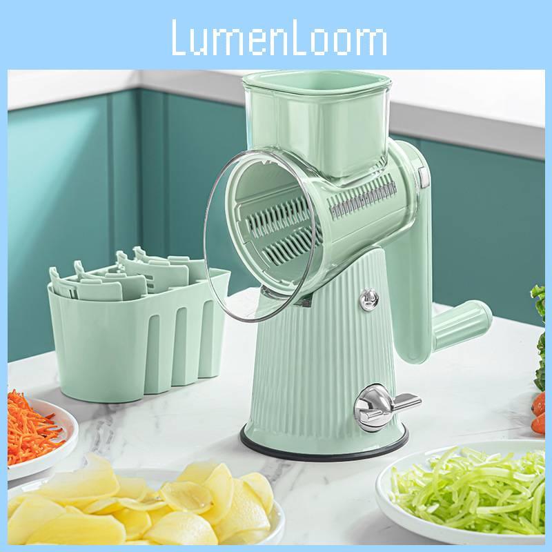 Efficient Green Multi-functional Vegetable Slicer And Shredder Perfect For Home Cooking