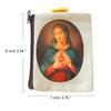 9x7cm Catholic Rosary Pouch,Coin Purse Rosary Holder Beads Bag with Zipper for Prayer Storage