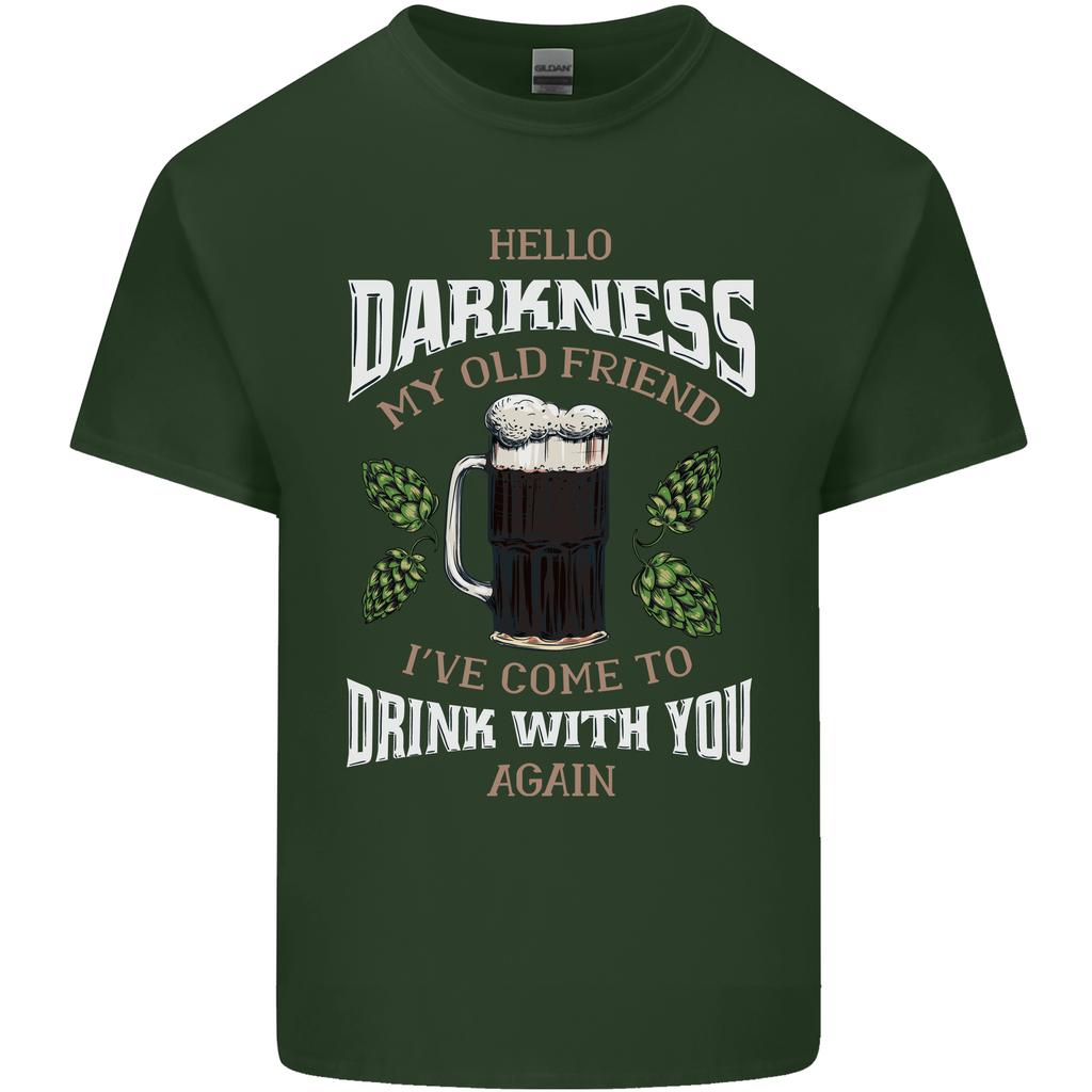 Hello Darkness My Old Friend Funny Guiness Unisexs Light Cotton Tshirt