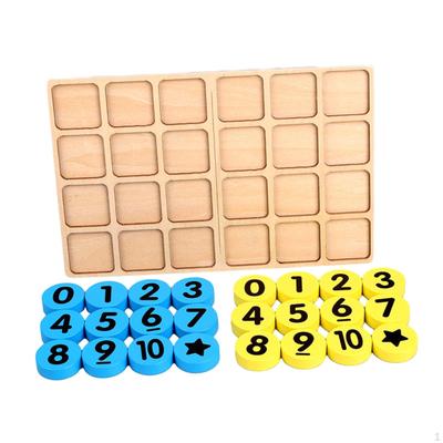 Number Game Math Toys Brain Teaser Development Activity Early Learning Board for Age 3 4