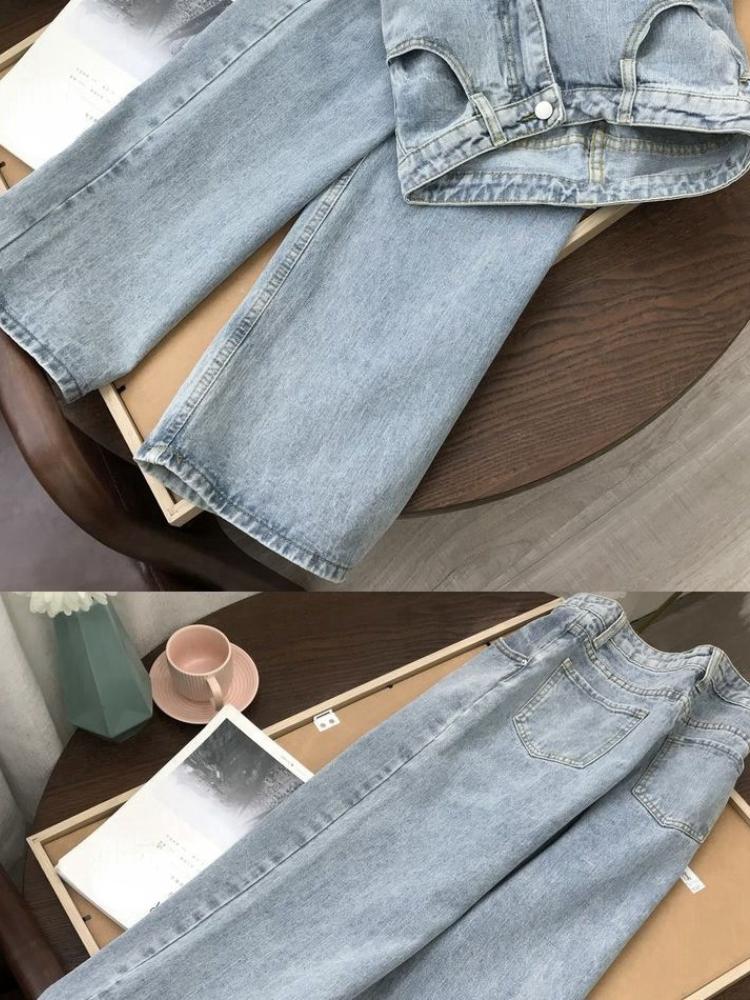 Women's Casual Loose Jeans New All Match High Waist Street Clothing Fashion Wide Leg Trousers for Woman