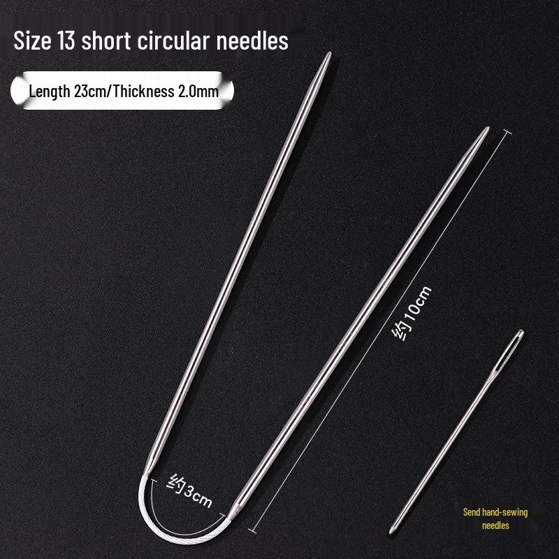 Stainless Steel Circular Knitting Needle Set for Sweaters and Sleeves