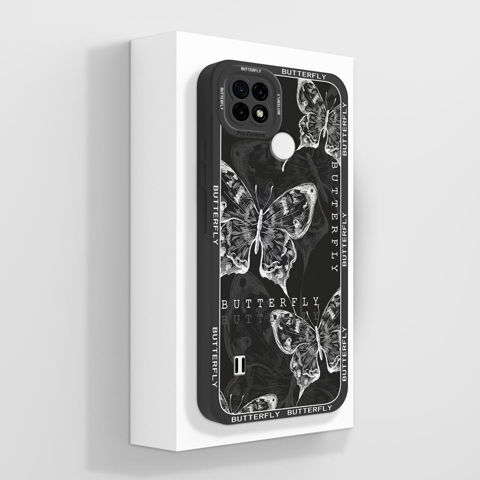 For Realme C21 C21Y C25 C25Y C25S Case Soft Liquid Silicone Phone Housing For Realme C 21 C 25 Anti Drop Artistic Back Covers